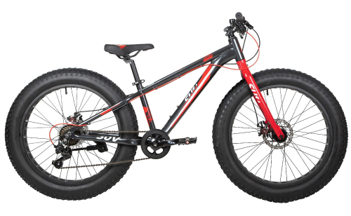 Велосипед Novatrack Suv Fatbike 24" (2022), рама 13" (130-155 см), серый