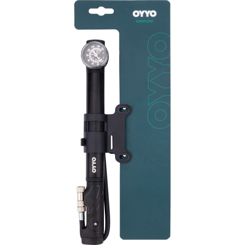 Насос велосипедный ручной OYYO PP60, с манометром, черный