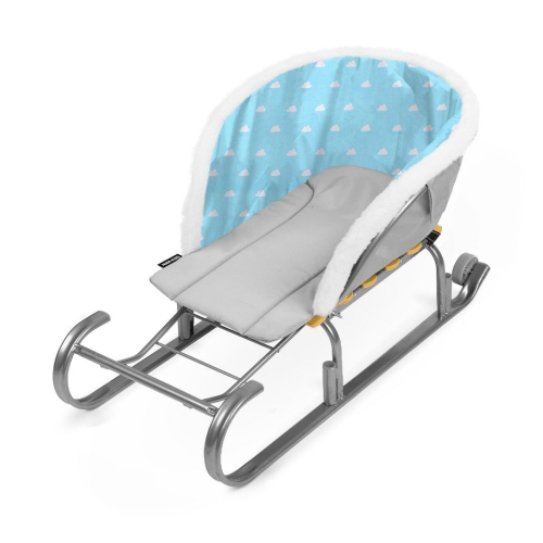 Сиденье-матрац для санок универсальное НИКА, с облачками голубой, СС2-3/ОГ