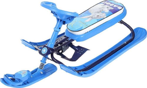 Снегокат Nika Kids "Ника кросс", СНК/КР2, с кроликом синий каркас