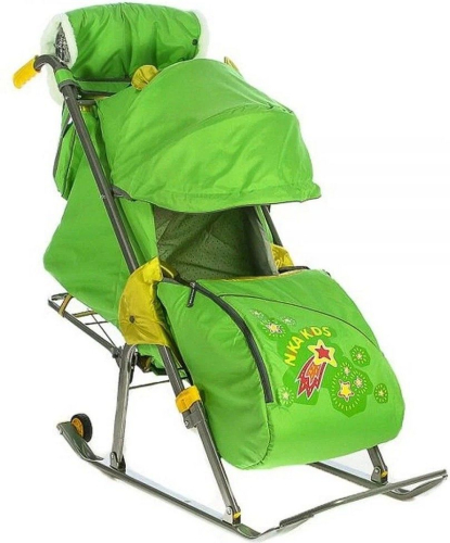 Санки-коляска "Ника детям 5",  НД5, зеленый