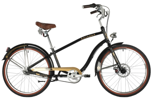 Велосипед STINGER CRUISER Man 7spd 26" (2021), рама 18" (165-175 см), черный