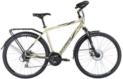 Велосипед Stinger Horizont Evo 28" (2020), рама 60 см (185-195 см), бежевый