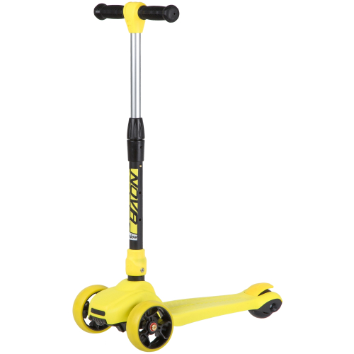 Самокат-кикборд Novatrack RainBow Car (2020), желтый