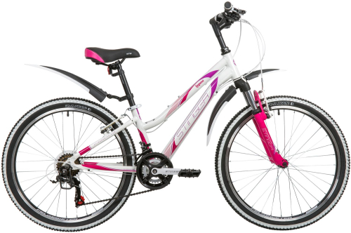 Велосипед Stinger Laguna 24" (2019), рама 12" (130-155 см), белый