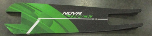 Шкурка-накладка на деку городского самоката Novatrack Polis 160 Plastic, 49,5см*11,5см, зеленая