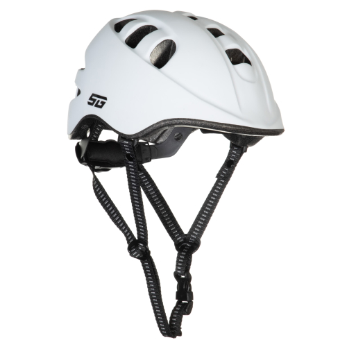 Шлем STG MA-2-W с фикс застежкой с фонариком, рама XS, белый