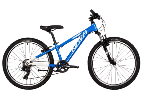 Велосипед Novatrack Extreme 7.V 24 (2025), рама 11" (130-155 см), синий-белый
