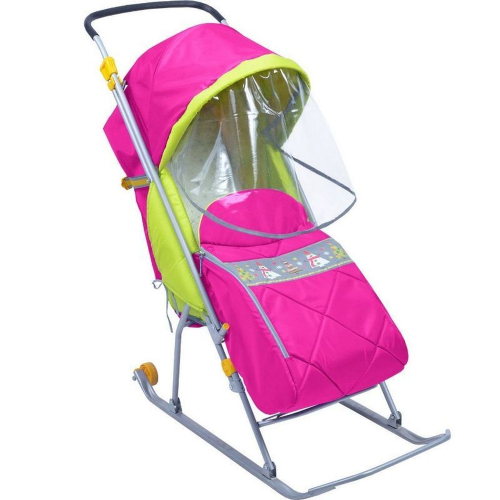 Санки-коляска Тимка Люкс (малиновый)