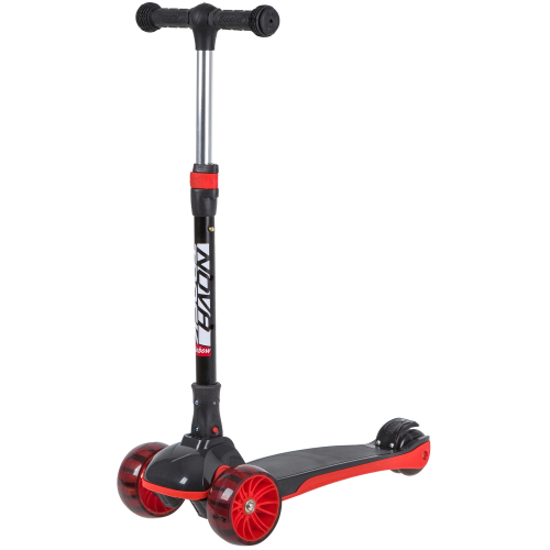 Самокат-кикборд Novatrack RainBow Basic Black (2020), черный-красный