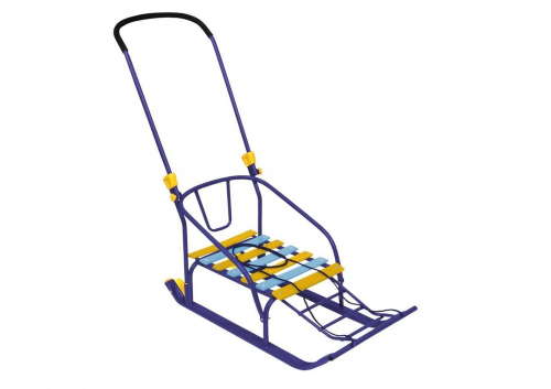 Санки детские "ТЯНИ-ТОЛКАЙ" №9 с колесиками (сиреневый), сиреневый