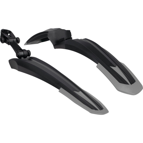 Комплект велосипедных крыльев OYYO MG91, 26-29", гибкие, черный-серый