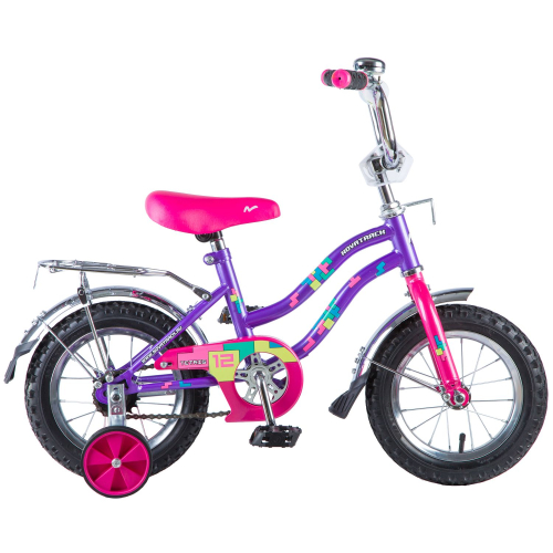 Велосипед Novatrack Tetris 12" (2018) (92-98 см), фиолетовый