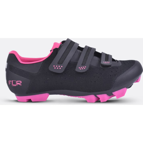 Велотуфли FLR MTB F-55 Knit, черный-розовый