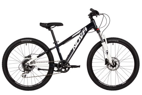 Велосипед Novatrack Extreme 8.HD 24 (2025), рама 11" (130-155 см), черный-белый