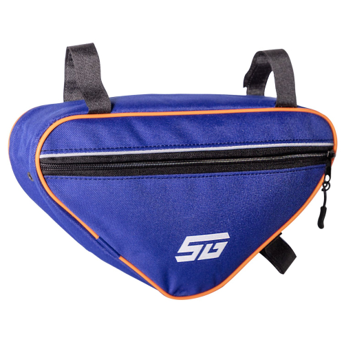 Велосумка под раму STG FB-003, размер 33х18х6 см, василёк/оранжевый