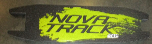 Шкурка-накладка на деку городского самоката Novatrack Polis 230 Brake, 49,5см*13,5см, зеленая