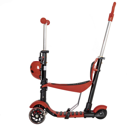 Самокат-кикборд Novatrack Disco-kids Saddle PRO (2019), красный