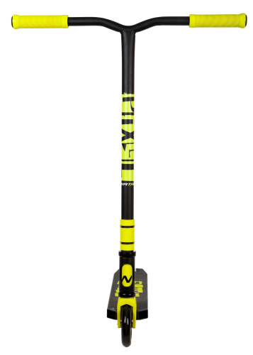 Трюковой самокат Novatrack Pixel BL (2021), черный-лимонный