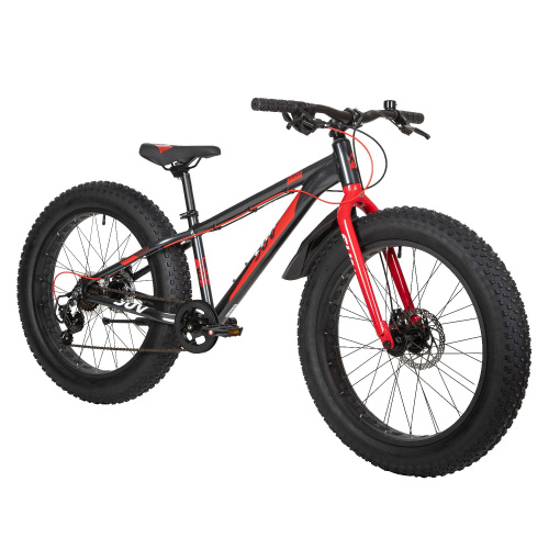 Велосипед Novatrack Suv Fatbike 24" (2022), рама 13" (130-155 см), серый
