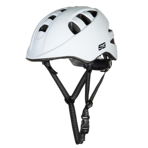 Шлем STG MA-2-W с фикс застежкой с фонариком, рама XS, белый