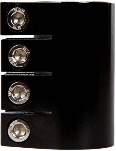 Зажим STG Х105160, 31.8мм для рулей самокатов диаметром 28,6-31,8 мм, с болтами и проставкой, черный