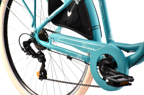 Велосипед Capriolo City Diana Steel (1x6) (2025), рама 18" (165-175 см), бирюзовый