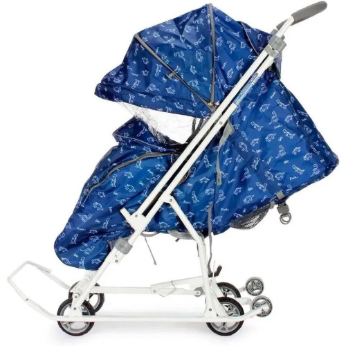 Коляска комбинированная НИКА Наши детки 3-1К, с динозавриками, НДТ3-1К/Д