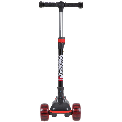 Самокат-кикборд Novatrack RainBow Basic Black (2020), черный-красный