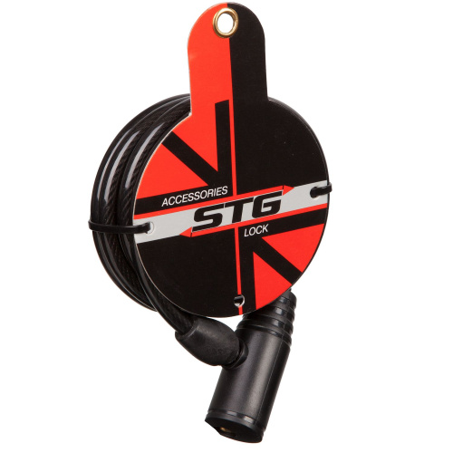 Замок-трос стальной, диам.8х120сm, с ключом