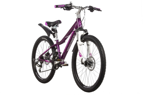 Велосипед NOVATRACK NOVARA Disc 24" (2022), рама 13" (130-155 см), розовый