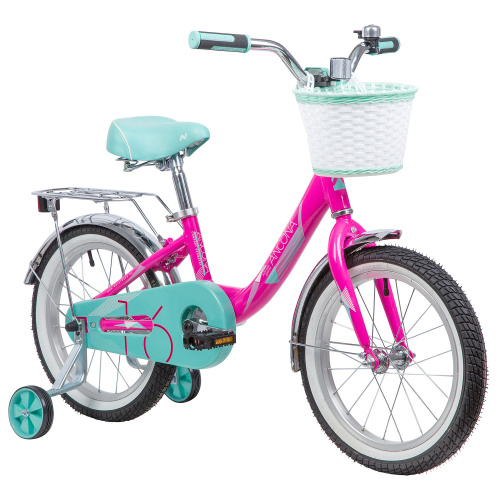 Велосипед NOVATRACK ANCONA 16" (2019), рама 10.5" (98-110 см), розовый