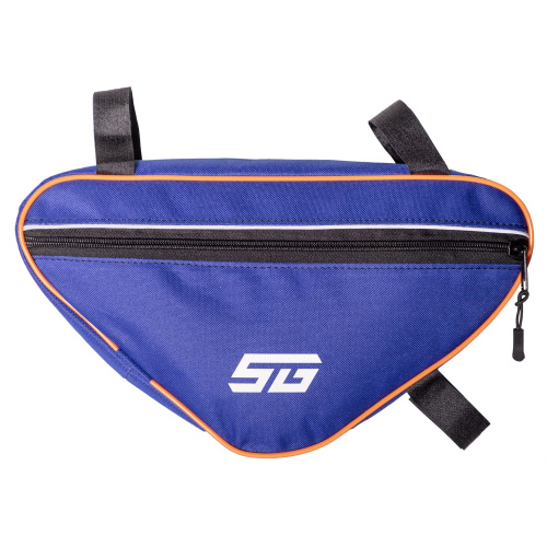 Велосумка под раму STG FB-003, размер 33х18х6 см, василёк/оранжевый